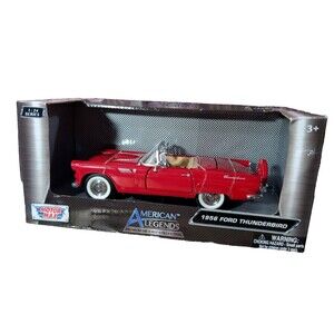 1956 Ford Thunderbird Convertible Motor Max DIE CAST METAL Factory Toy 1:24